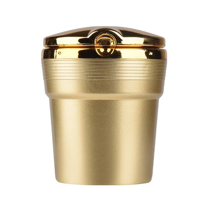 Creative Car Ashtray and Garbage Can, with LED Light and Cover, A Multi Function Car Supply