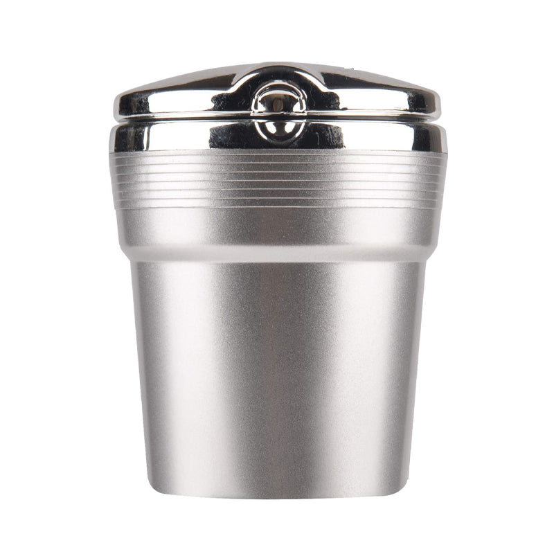 Creative Car Ashtray and Garbage Can, with LED Light and Cover, A Multi Function Car Supply