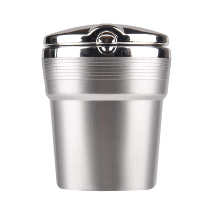 Creative Car Ashtray and Garbage Can, with LED Light and Cover, A Multi Function Car Supply