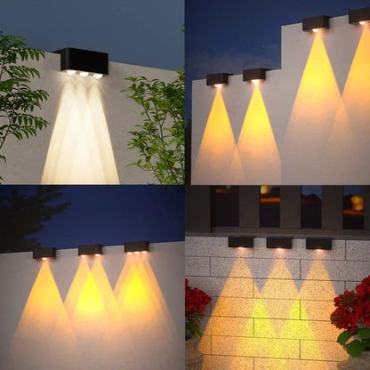 Outdoor Solar Wall Lights Waterproof Garden Step Lamps 2