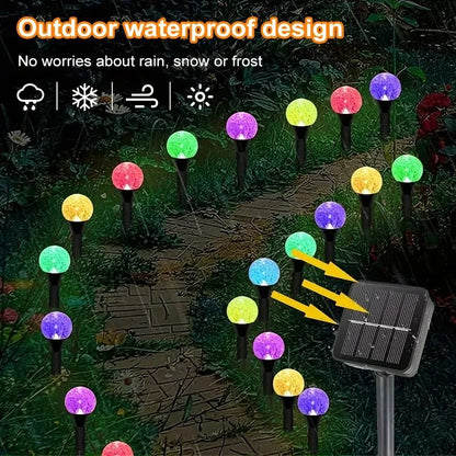 Solar Bubble Ball Garden Lights Outdoor Waterproof LED String Lights 2