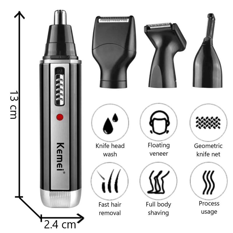 TrimPro 4 In 1 Rechargeable Nose And Beard Trimmer For Men 1