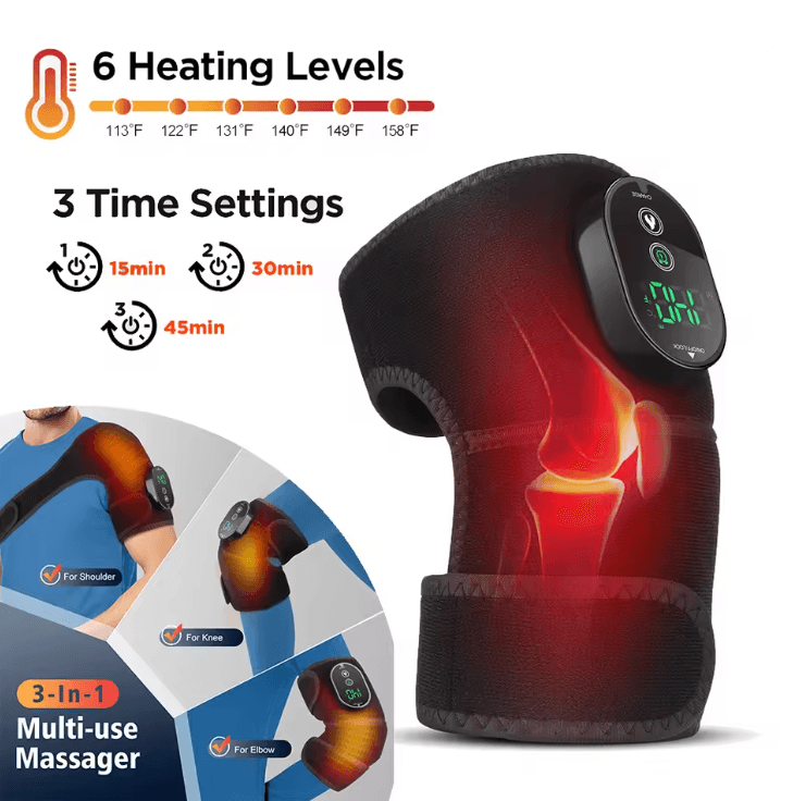 ThermaFlex Heated Vibrating Knee Pad With Infrared Therapy And USB Power 4