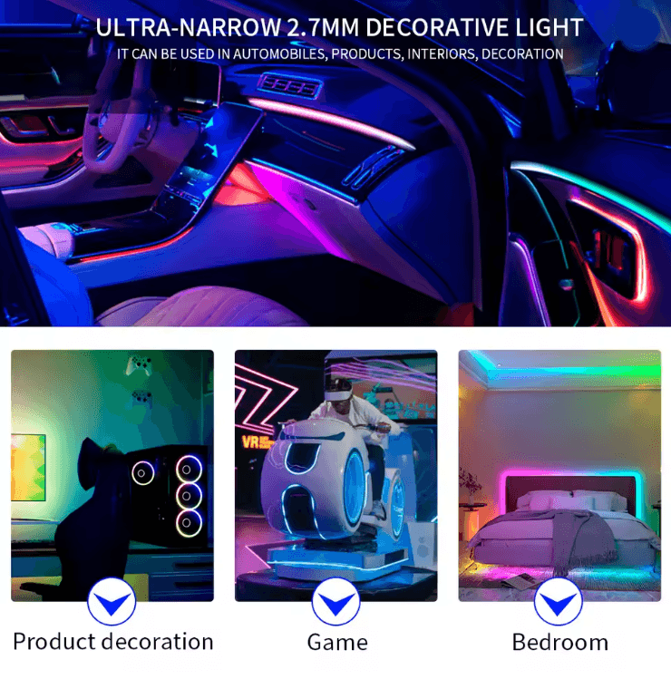 LumiFlex Ultra Narrow WS2812B RGB LED Light Strip 160 LEDs Per Meter 3