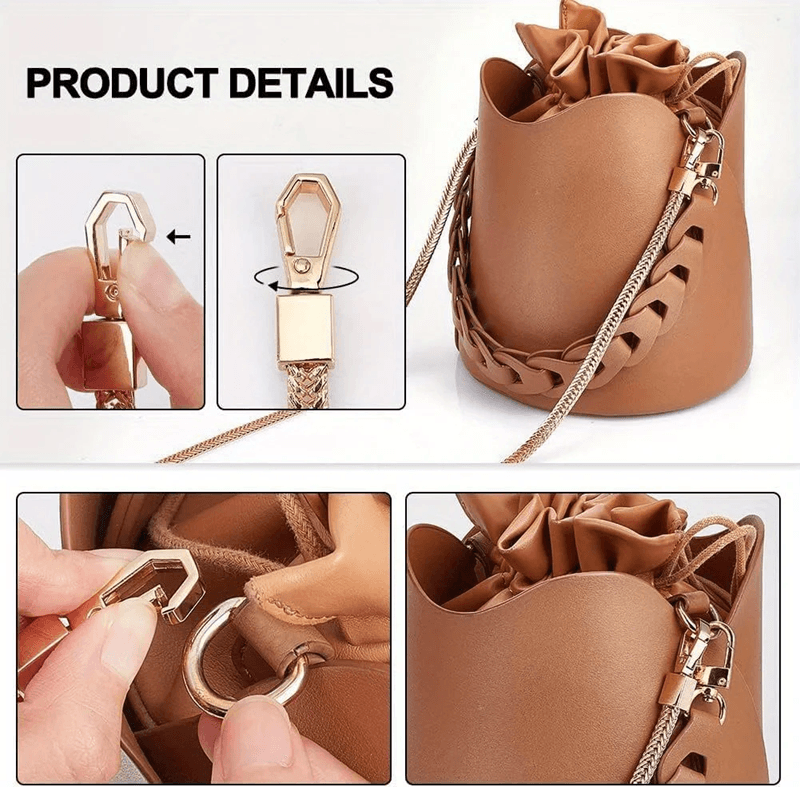 LuxeLink 7mm Flat Metal Bag Chain Strap Replacement For Shoulder And Crossbody Bags 1
