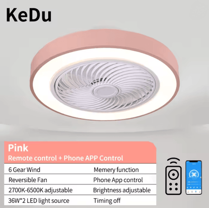 AeroGlow Modern Ceiling Fan Light With Quiet Motor And LED Illumination 9