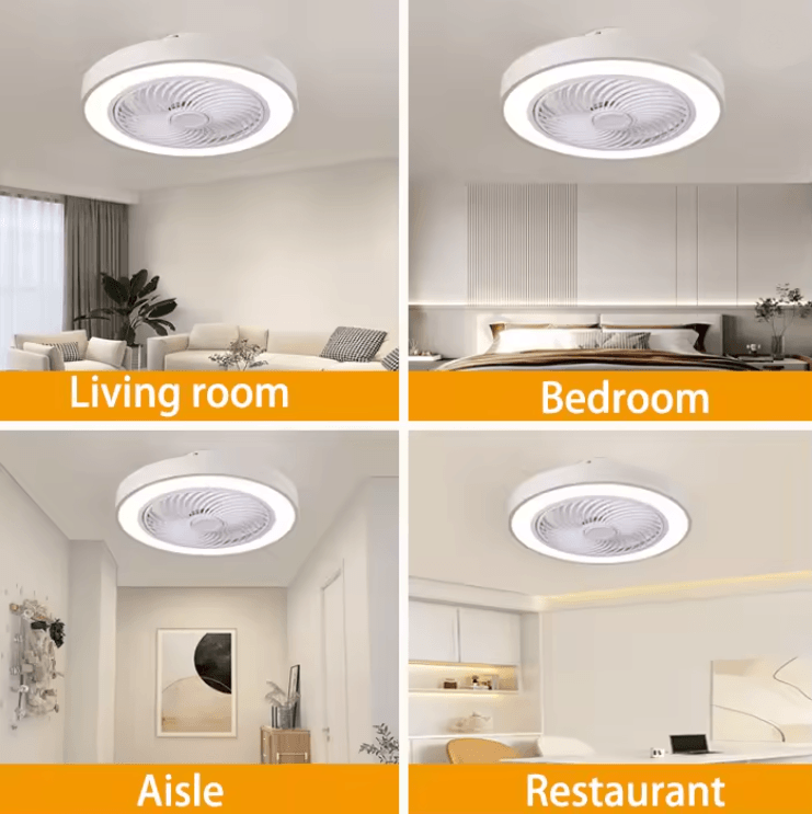 AeroGlow Modern Ceiling Fan Light With Quiet Motor And LED Illumination 2