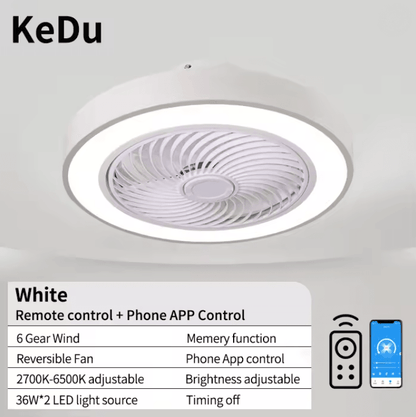 AeroGlow Modern Ceiling Fan Light With Quiet Motor And LED Illumination 5
