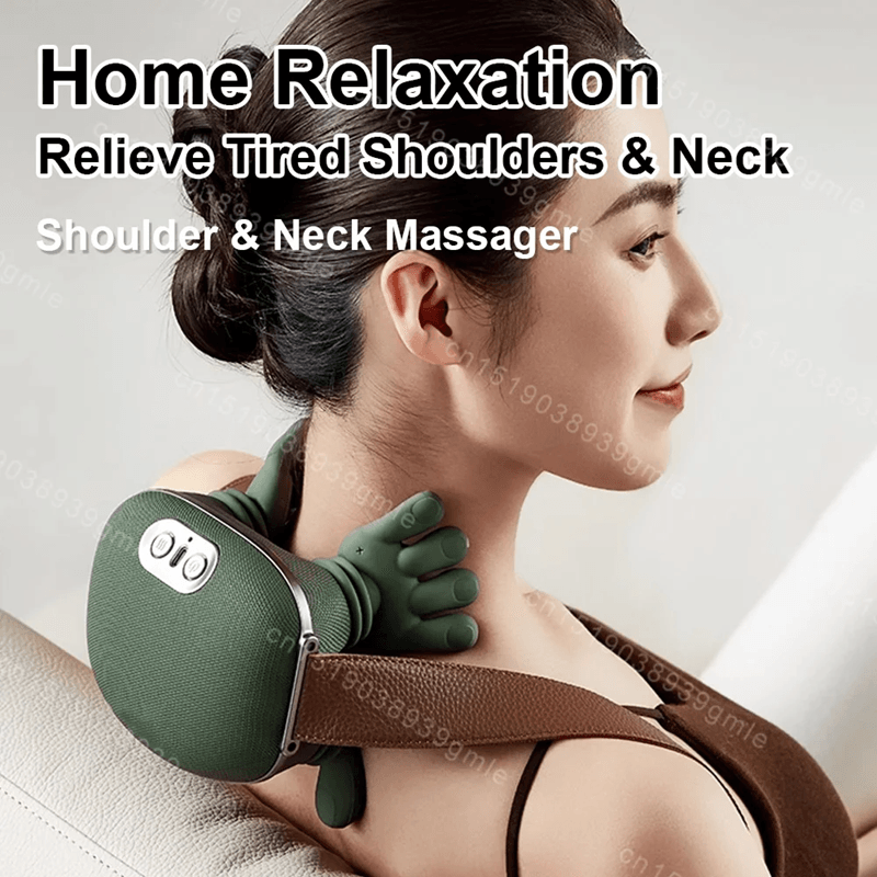 TheraRelief Heated Shiatsu Neck and Shoulder Massager with Deep Tissue Kneading
