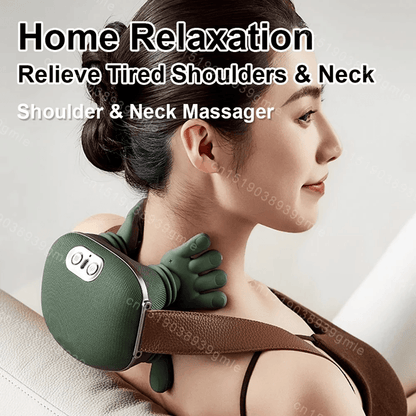 TheraRelief Heated Shiatsu Neck and Shoulder Massager with Deep Tissue Kneading