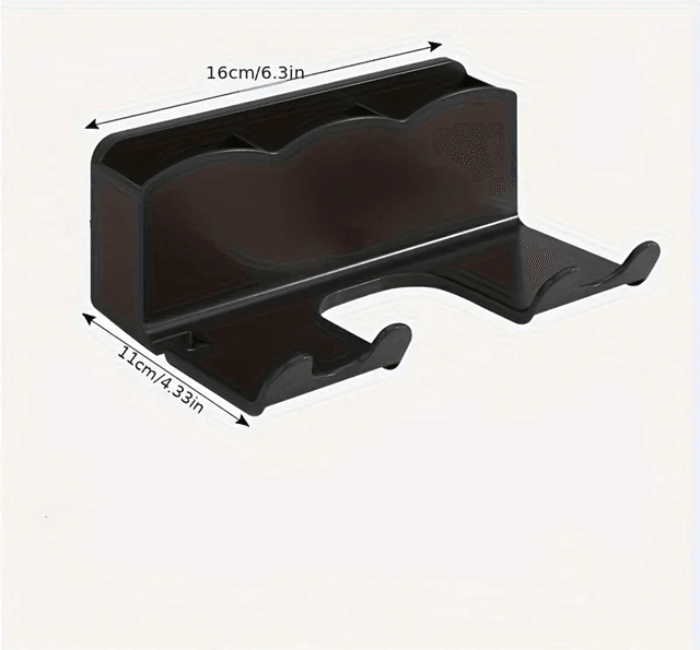 HoldEase Wall Mounted Hair Dryer Holder No Drill Bathroom Organizer 1
