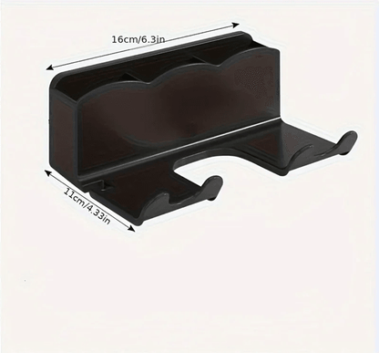 HoldEase Wall Mounted Hair Dryer Holder No Drill Bathroom Organizer 1
