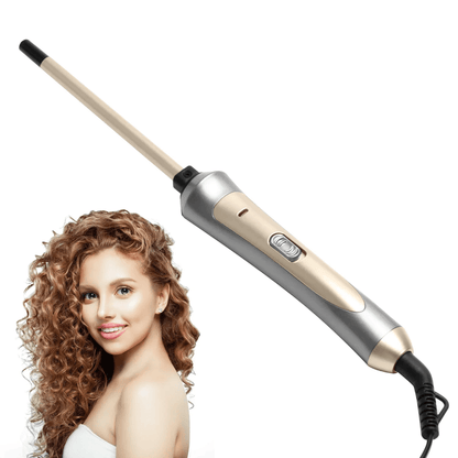 CurlPro 9mm Ceramic Hair Curling Wand for Tight Curls and Salon Styling