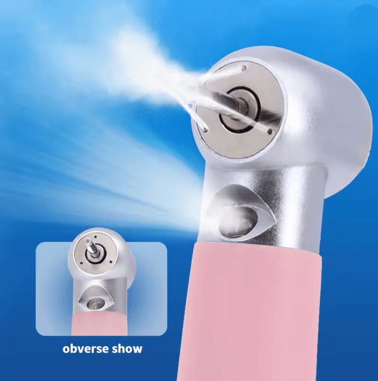 ProLite Pink Dental Handpiece High Speed Push Button with LED Light and Ceramic Bearings