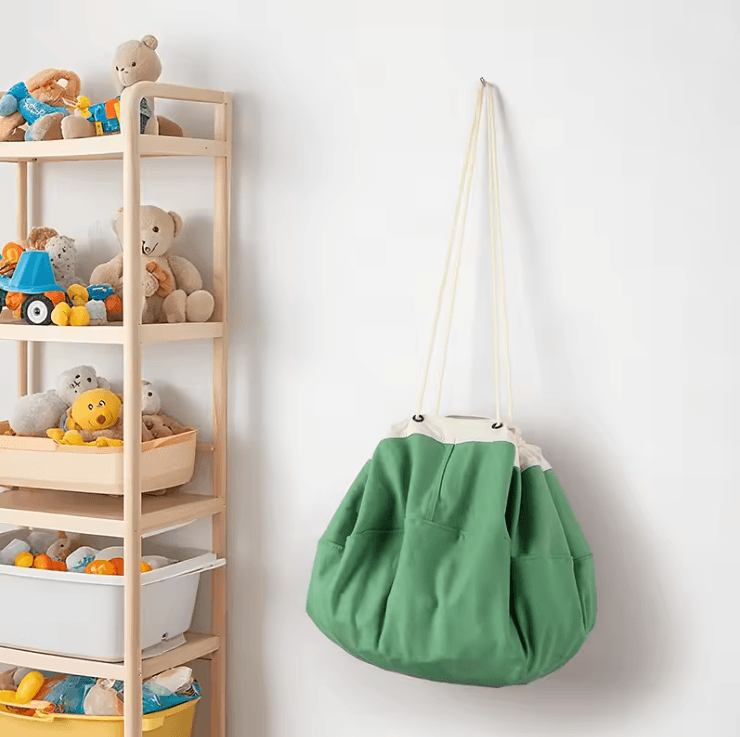 PlayEase Large Toy Storage Bag and Play Mat with Drawstring Organizer