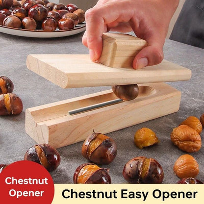 Manual Wooden Chestnut Opener Heavy Duty Walnut Pliers Nut Cracker Tool