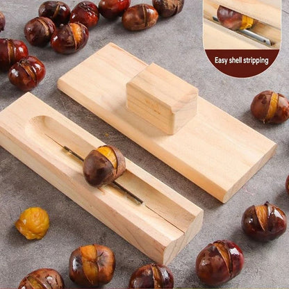 Manual Wooden Chestnut Opener Heavy Duty Walnut Pliers Nut Cracker Tool 1