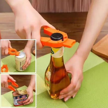 Plastic Multifunction Manual Can Bottle Opener Non Slip Kitchen Gadget 3