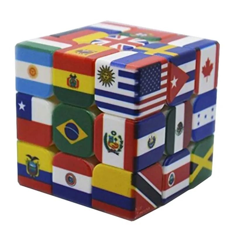 Magic Cube Puzzle With Flag Design 3