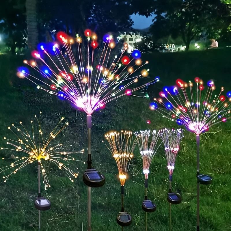 Solar Fireworks Lights for Outdoor Decoration