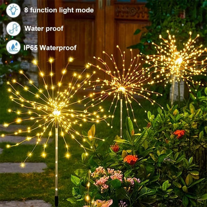 Solar Fireworks Lights For Outdoor Decoration 2