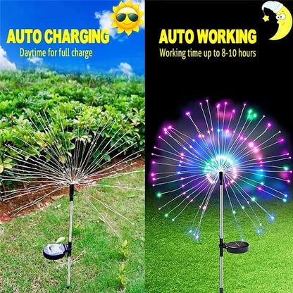 Solar Fireworks Lights For Outdoor Decoration 4
