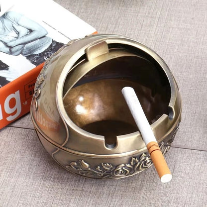 Personalized Ashtray With Lid Windproof Tabletop Decor 5