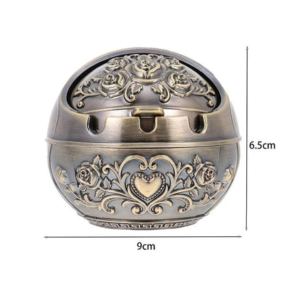 Personalized Ashtray With Lid Windproof Tabletop Decor 6