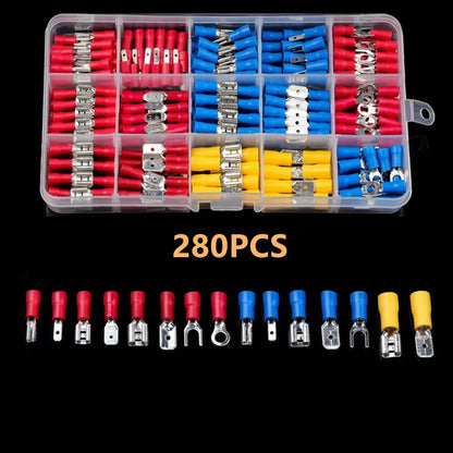 AllInOne Insulated Crimp Terminal Connector Kit  Male  Female Wire Terminal Assortment 9