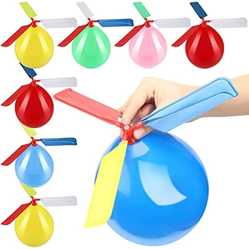SkySpin Balloon Helicopter Toy Set  6 Pieces Outdoor Flying Fun For Kids 1
