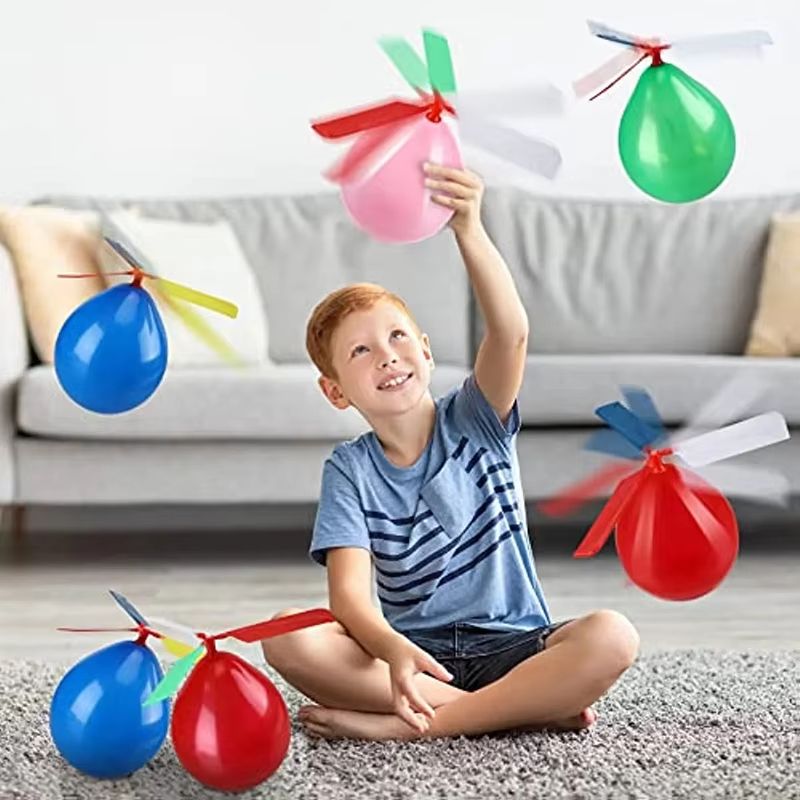 SkySpin Balloon Helicopter Toy Set  6 Pieces Outdoor Flying Fun For Kids 2