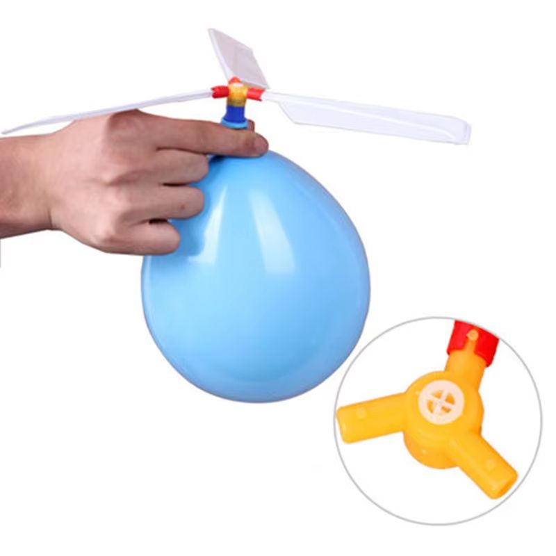 SkySpin Balloon Helicopter Toy Set  6 Pieces Outdoor Flying Fun For Kids 5