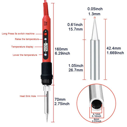 PrecisionPro 80 W Digital LCD Soldering Iron Kit  Adjustable Heat For Electronics  DIY 1