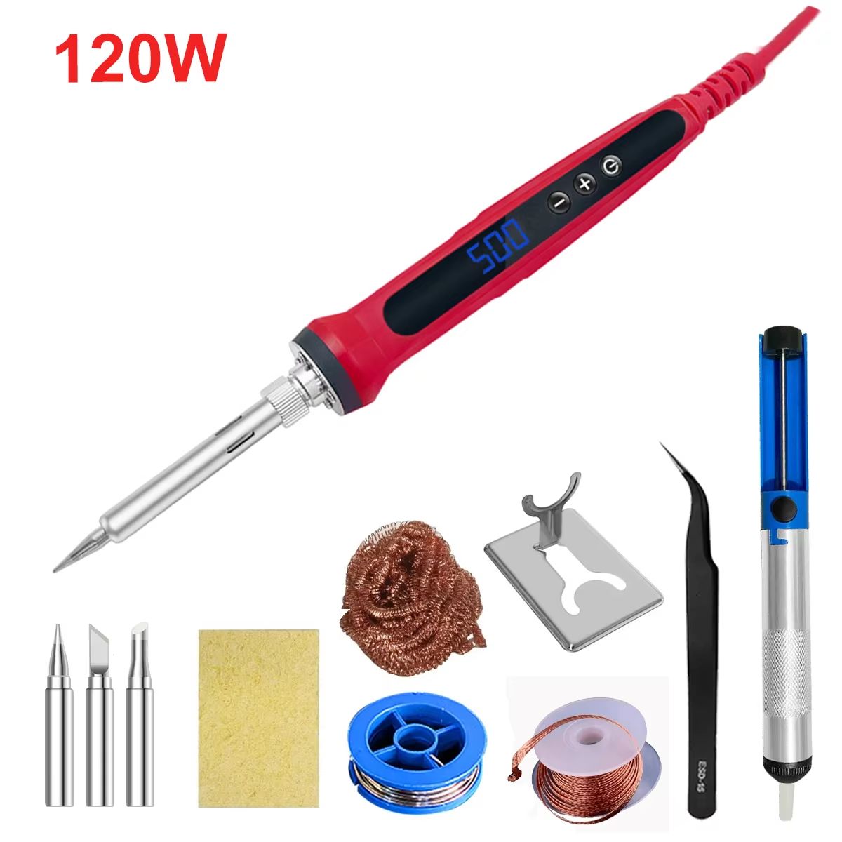 PrecisionPro 80 W Digital LCD Soldering Iron Kit  Adjustable Heat For Electronics  DIY 11