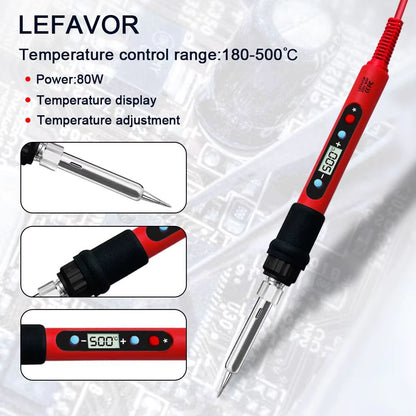 PrecisionPro 80 W Digital LCD Soldering Iron Kit  Adjustable Heat For Electronics  DIY 2