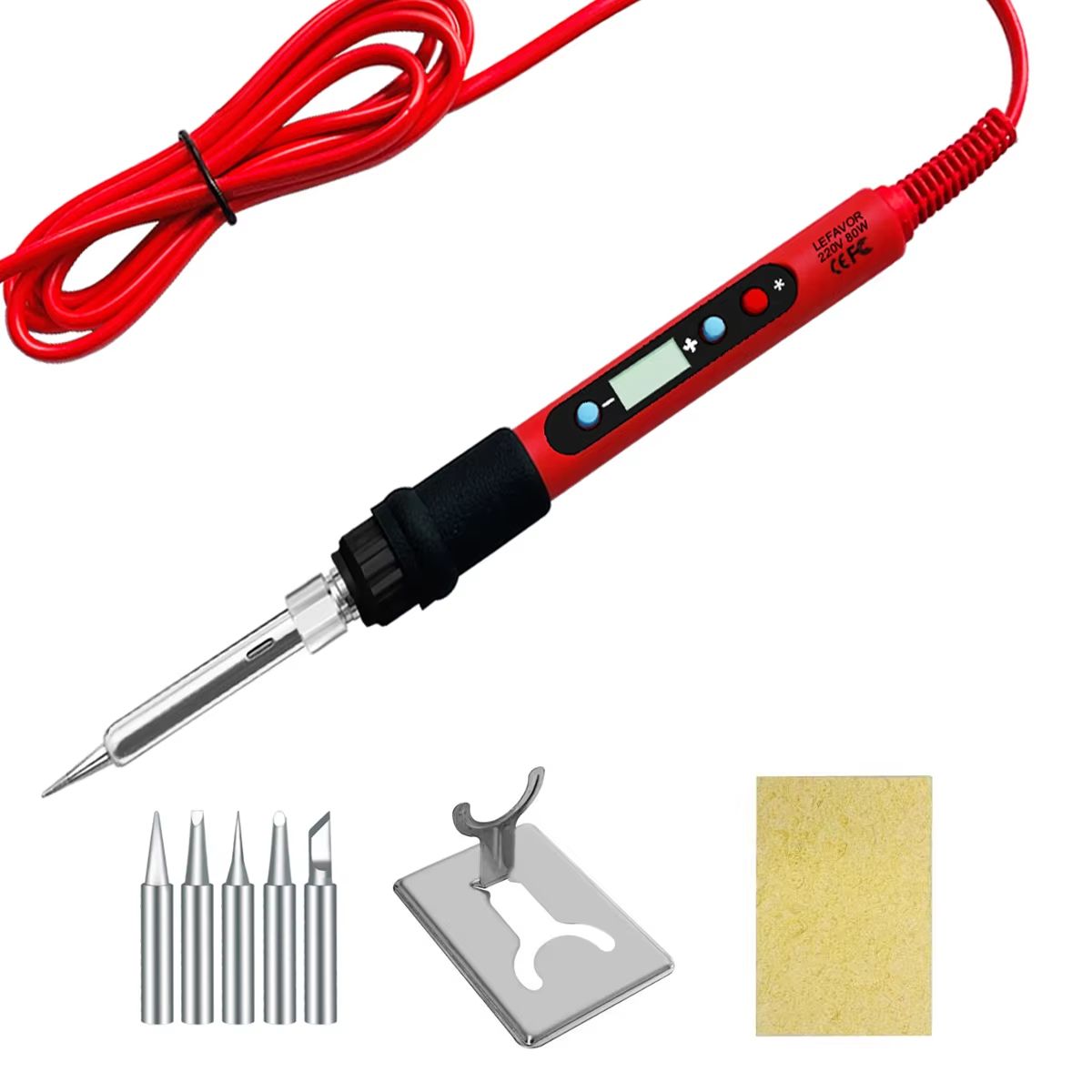 PrecisionPro 80 W Digital LCD Soldering Iron Kit  Adjustable Heat For Electronics  DIY 8
