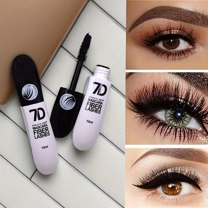 Velvet Curl 7D Fiber Mascara Set – Waterproof, Length-Defining Lash Bundle