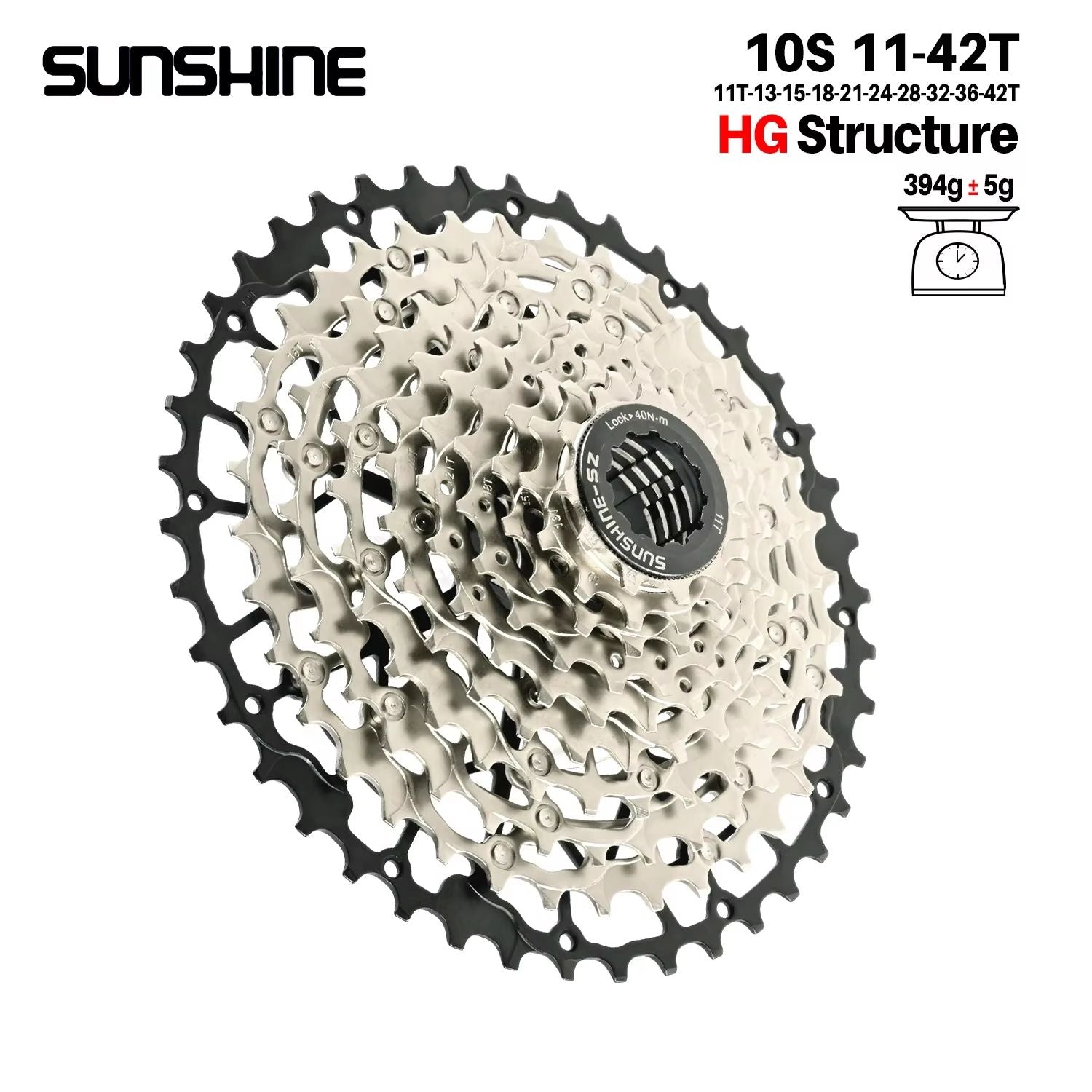 SUNSHINE Ultralight HG CarbonSteel Cassette 913 Speed  Performance Drivetrain Upgrade 9