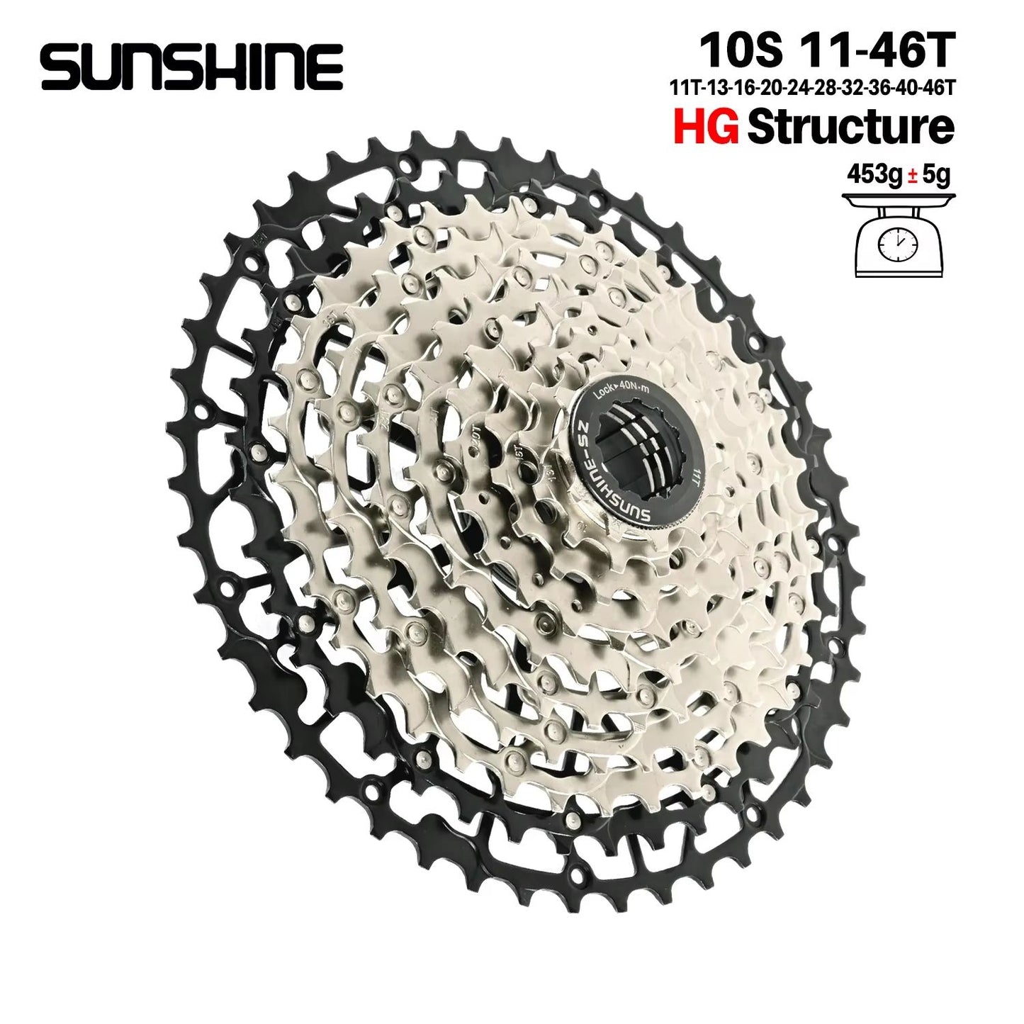 SUNSHINE Ultralight HG CarbonSteel Cassette 913 Speed  Performance Drivetrain Upgrade 10
