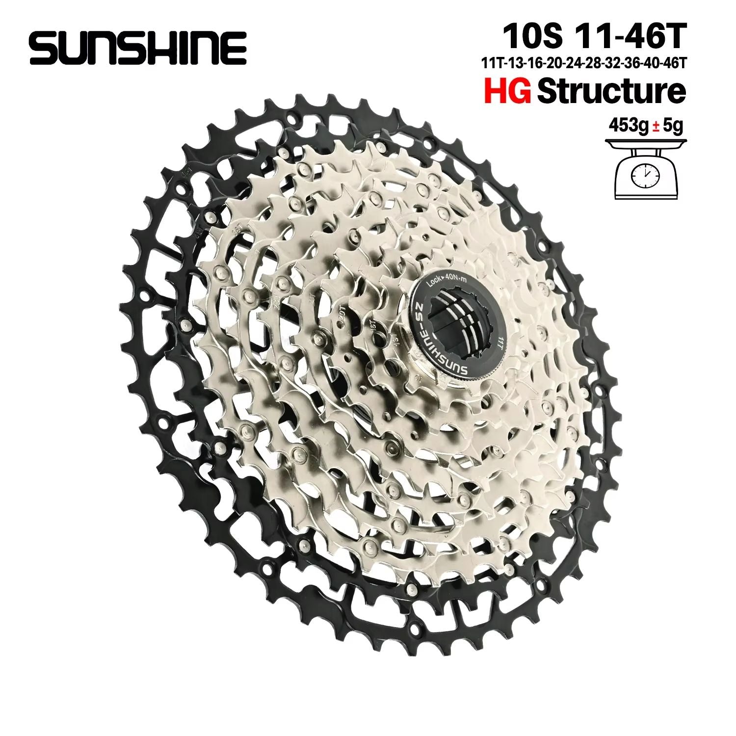 SUNSHINE Ultralight HG CarbonSteel Cassette 913 Speed  Performance Drivetrain Upgrade 10