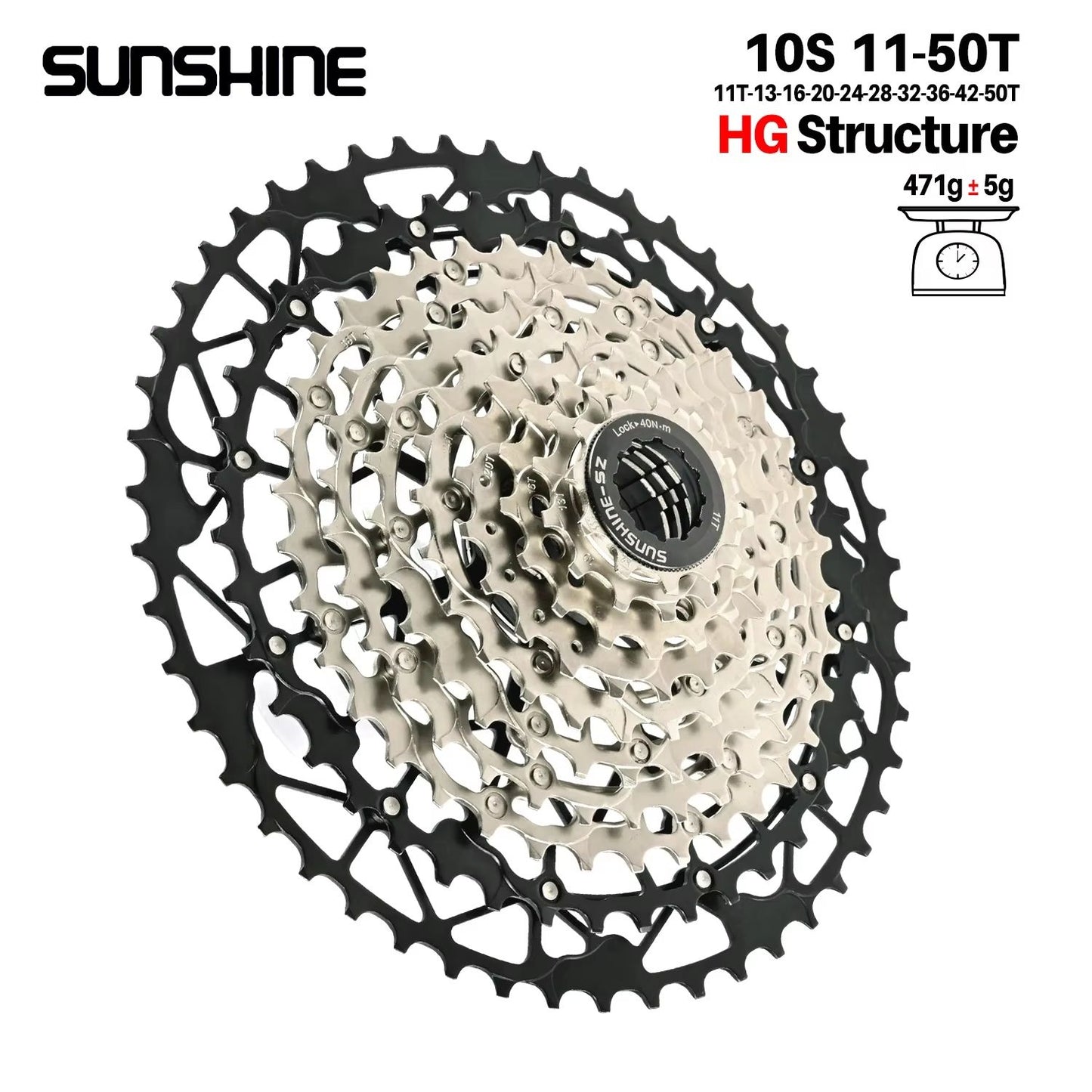 SUNSHINE Ultralight HG CarbonSteel Cassette 913 Speed  Performance Drivetrain Upgrade 12