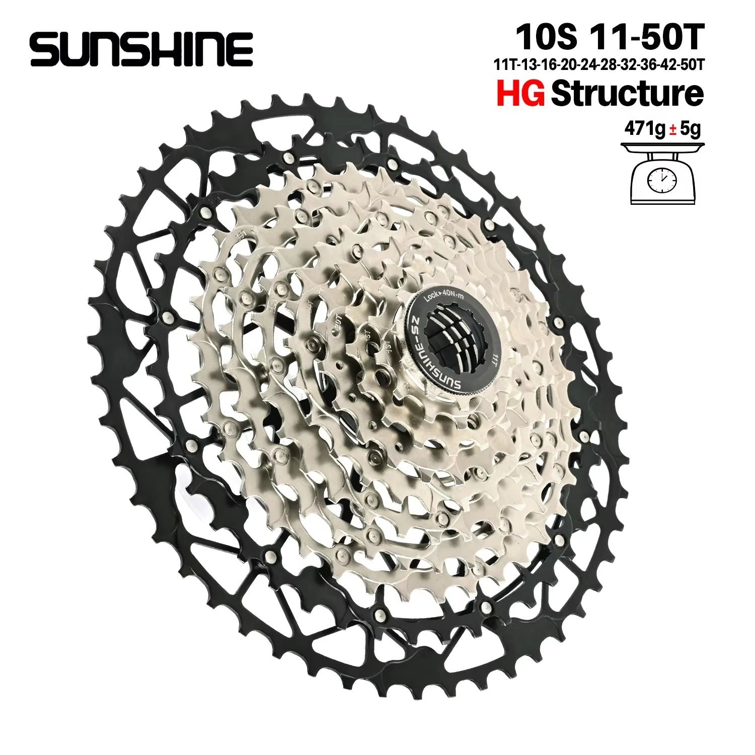 SUNSHINE Ultralight HG CarbonSteel Cassette 913 Speed  Performance Drivetrain Upgrade 12