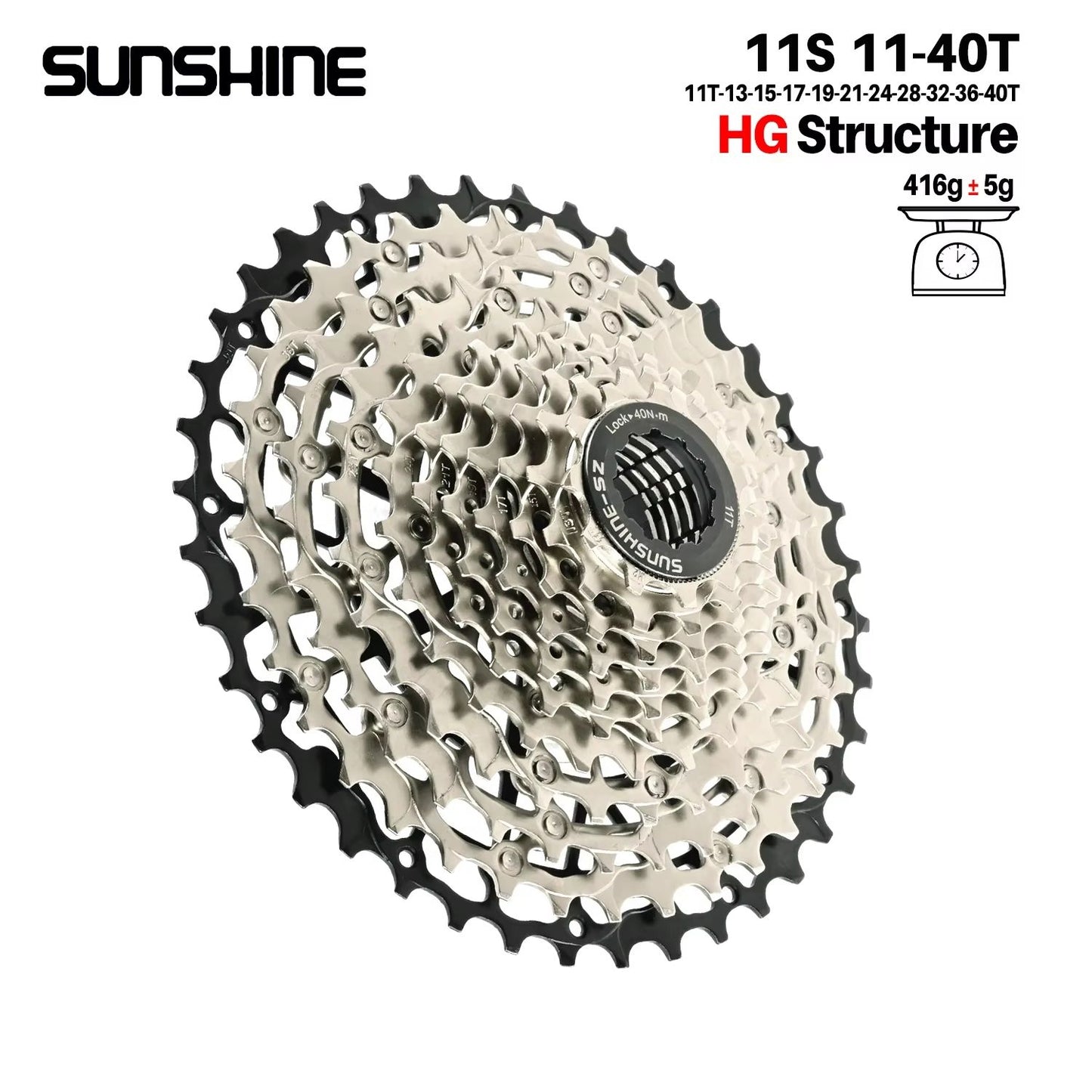 SUNSHINE Ultralight HG CarbonSteel Cassette 913 Speed  Performance Drivetrain Upgrade 13