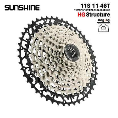SUNSHINE Ultralight HG CarbonSteel Cassette 913 Speed  Performance Drivetrain Upgrade 15