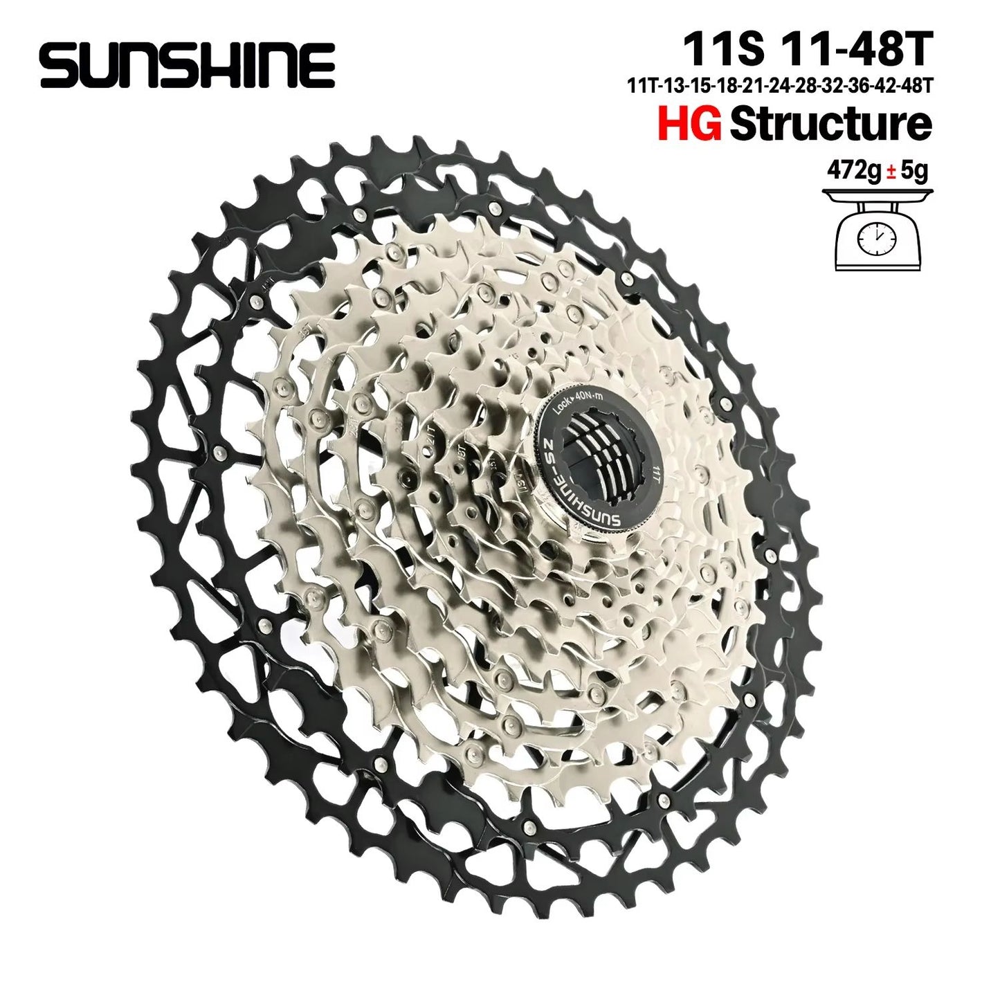 SUNSHINE Ultralight HG CarbonSteel Cassette 913 Speed  Performance Drivetrain Upgrade 16