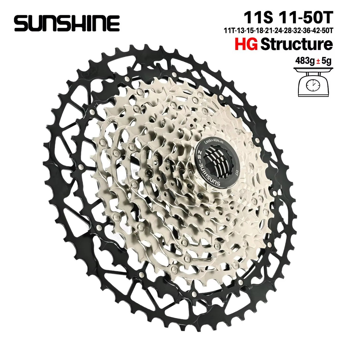 SUNSHINE Ultralight HG CarbonSteel Cassette 913 Speed  Performance Drivetrain Upgrade 17