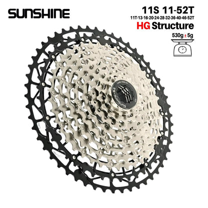 SUNSHINE Ultralight HG CarbonSteel Cassette 913 Speed  Performance Drivetrain Upgrade 18