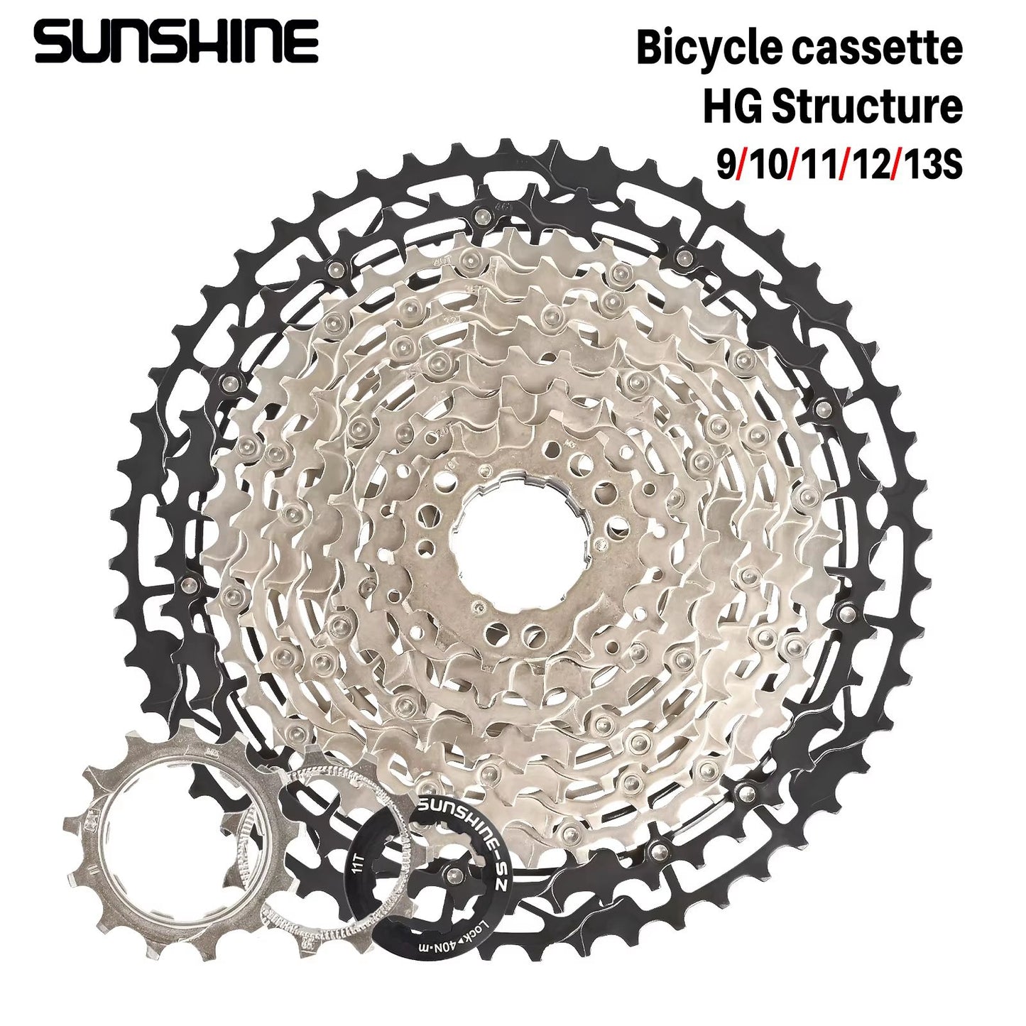SUNSHINE Ultralight HG CarbonSteel Cassette 913 Speed  Performance Drivetrain Upgrade 2