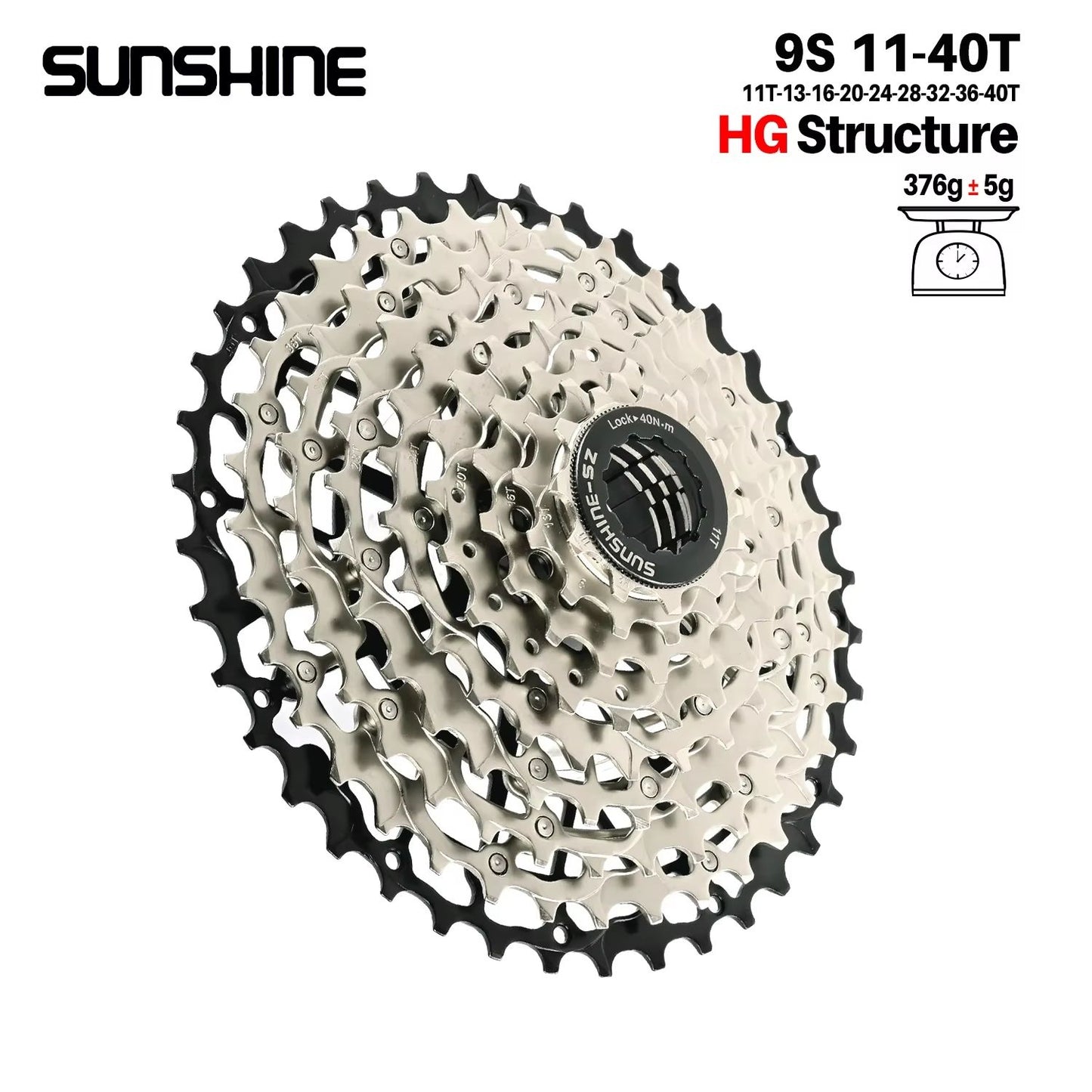 SUNSHINE Ultralight HG CarbonSteel Cassette 913 Speed  Performance Drivetrain Upgrade 6