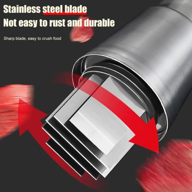 Stainless Steel Garlic Chopper Manual Push Type Kitchen Tool 4